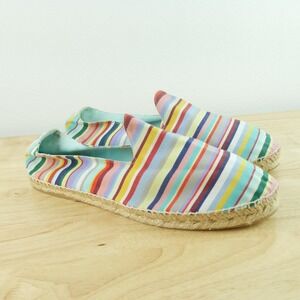 Stubbs & Wootton Mens Multi Color Striped Canvas Espadrilles Loafers 12 46